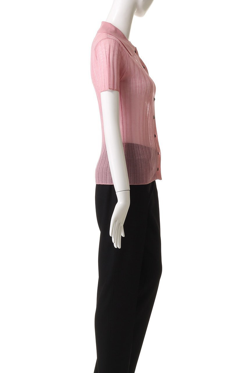 【プランク プロジェクト/PRANK PROJECT】のリブニットポロシャツ / Ribbed Knit Polo Shirt 人気、トレンドファッション・服の通販 founy(ファニー) 　ファッション　Fashion　レディースファッション　Fashion for Women　トップス・カットソー　Cut & Sew Tops　ニット　Knit Tops & Sweaters　シャツ・ブラウス・オフィスカジュアル　Elegant Blouses & Button-Ups　ロングTシャツ・Tシャツ　Longline T-Shirts & Tees　ポロシャツ・きれいめカジュアル　Smart-Casual Polo Tops　カットソー・ベーシックTシャツ　Cut-and-Sewn Tops / Stretch Tees & Basics　シアー　Sheer, See-Through　ショート　Short, Short Length　ストライプ　Stripe, Striped Pattern　スリーブ　Sleeve, Long Sleeve / Short Sleeve　トレンド　Trend, Trending Now　フィット　Fit, Slim Fit　ワイドリブ　Wide Rib, Wide Ribbed Knit　other-3|ID: prp329100004884624 ipo3291000000036462234