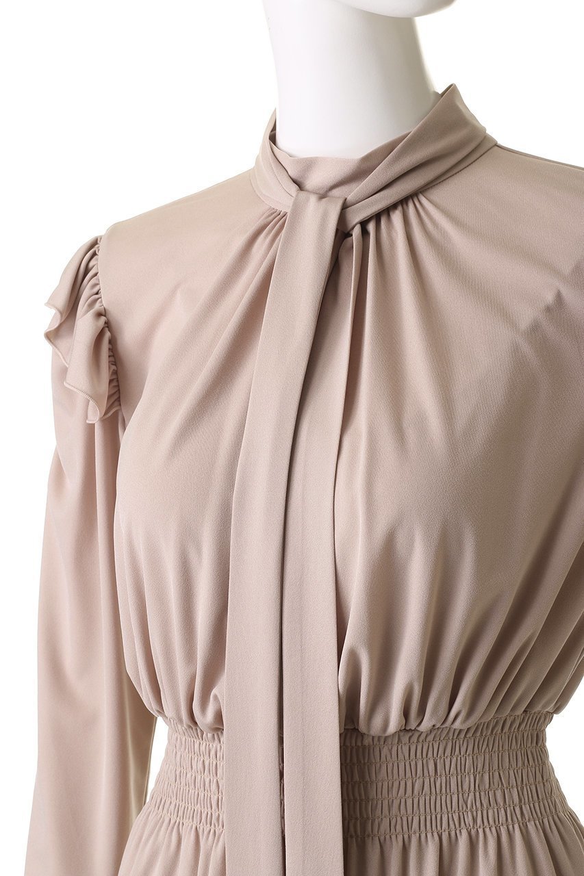 【コルコバード/CORCOVADO】のマイルドドライスムースボウタイドレス 人気、トレンドファッション・服の通販 founy(ファニー) 　ファッション　Fashion　レディースファッション　Fashion for Women　ワンピース　Dresses　フォーマル・パーティードレス・結婚式用ドレス　Elegant & Casual Dresses　チュニック　Tunic Tops & Dresses　なめらか　Smooth, Silky Texture　チュニック　Tunic, Long Top　ドレス　Dress, One-Piece　フリル　Frill, Ruffle　エレガント 上品　Elegant　other-5|ID: prp329100004884625 ipo3291000000036462242