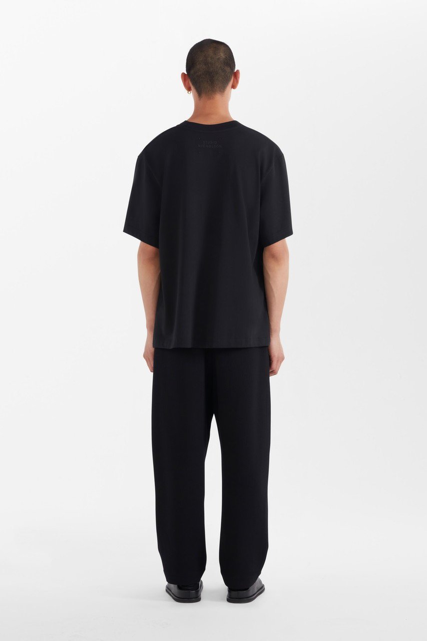 【スタジオ ニコルソン/STUDIO NICHOLSON】の【UNISEX】LAY MARCERIZED COTTON Tシャツ 人気、トレンドファッション・服の通販 founy(ファニー) 　ファッション　Fashion　レディースファッション　Fashion for Women　トップス・カットソー　Cut & Sew Tops　シャツ・ブラウス・オフィスカジュアル　Elegant Blouses & Button-Ups　ロングTシャツ・Tシャツ　Longline T-Shirts & Tees　カットソー・ベーシックTシャツ　Cut-and-Sewn Tops / Stretch Tees & Basics　ユニセックス　Unisex, Genderless　なめらか　Smooth, Silky Texture　ショート　Short, Short Length　スリーブ　Sleeve, Long Sleeve / Short Sleeve　ボックス　Boxy, Box Shape　定番　Standard, Basic Item　other-8|ID: prp329100004884629 ipo3291000000036462274