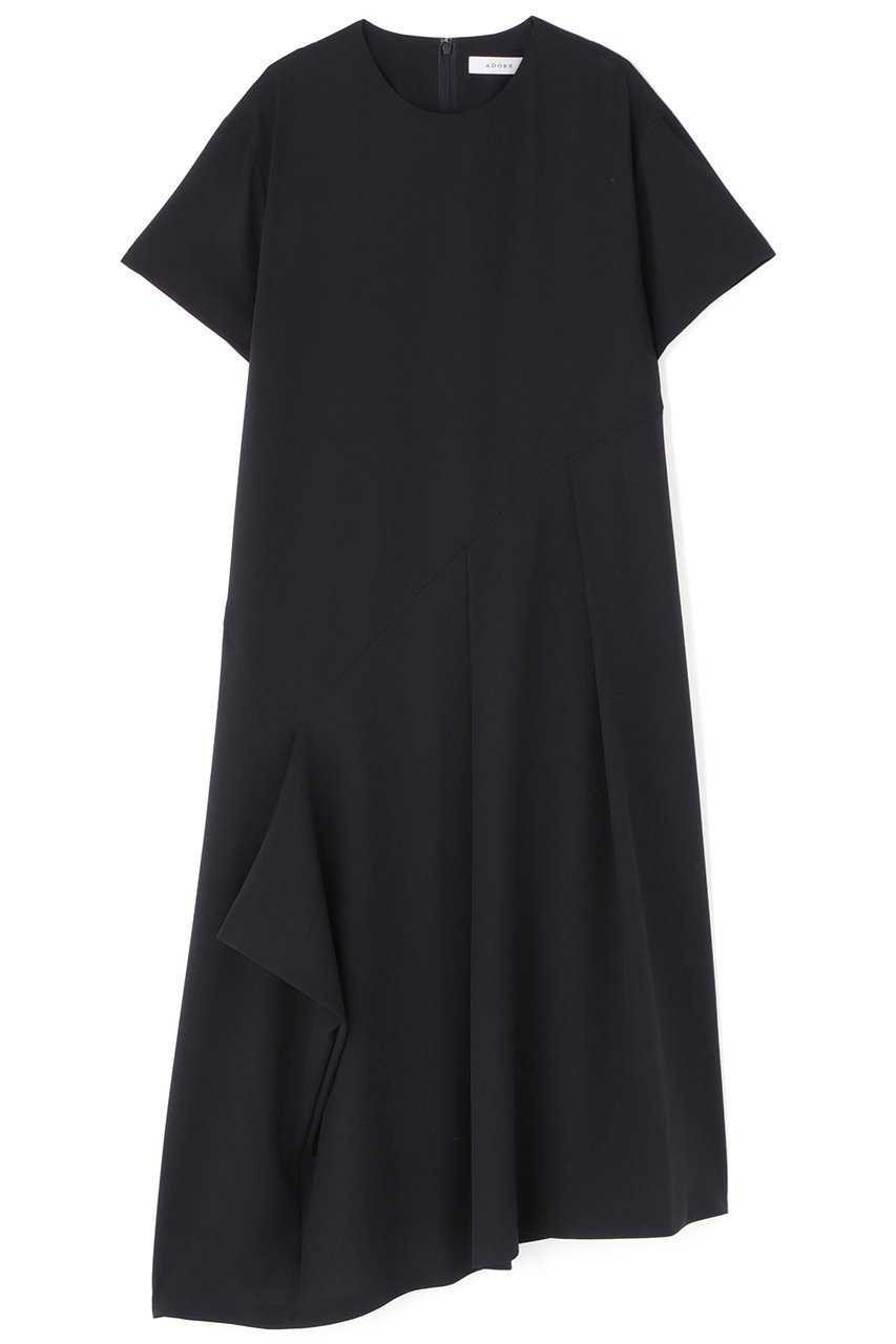 【アドーア/ADORE】のドライタッチストレッチワンピース インテリア・キッズ・メンズ・レディースファッション・服の通販 founy(ファニー) 　ファッション　Fashion　レディースファッション　Fashion for Women　ワンピース　Dresses　チュニック　Tunic Tops & Dresses　アシンメトリー　Asymmetrical Style　エレガント 上品　Elegant　チュニック　Tunic, Long Top　ドレス　Dress, One-Piece　ドレープ　Drape, Draping Fabric　ロング　Long, Long-Length　ネイビー|ID: prp329100004884630 ipo3291000000036462277