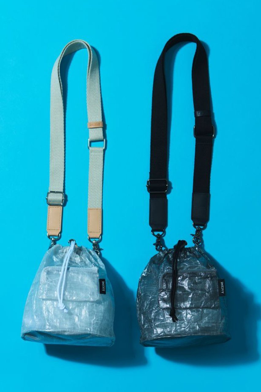 【エーシーン/A SCENE】のKinchaku shoulder with Dyneema 人気、トレンドファッション・服の通販 founy(ファニー) 　ファッション　Fashion　レディースファッション　Fashion for Women　バッグ　Bags　ショルダー　Shoulder, Shoulder Strap　フロント　Front, Front Design　ポケット　Pocket, Pocket Detail　巾着　Drawstring Bag, Kinchaku　軽量　Lightweight, Ultra Light　other-7|ID: prp329100004884653 ipo3291000000036462481