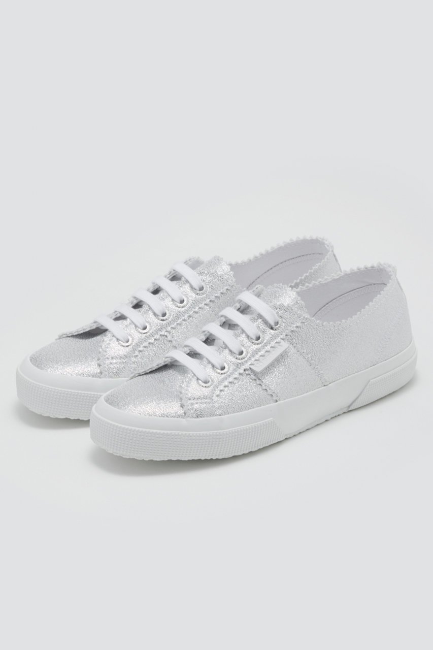 【ペリーコ/PELLICO】の【PELLICO×SUPERGA】グリッタースニーカー インテリア・キッズ・メンズ・レディースファッション・服の通販 founy(ファウニー) 　ファッション　Fashion　レディースファッション　Fashion for Women　クラシック　Classic, Timeless Style　サテン　Satin, Glossy Fabric　シューズ　Shoes, Footwear　シルバー　Silver, Metallic Silver　スニーカー　Sneakers, Trainers　レース　Lace, Lace Fabric　エレガント 上品　Elegant　シルバー|ID: prp329100004884699 ipo3291000000036921301