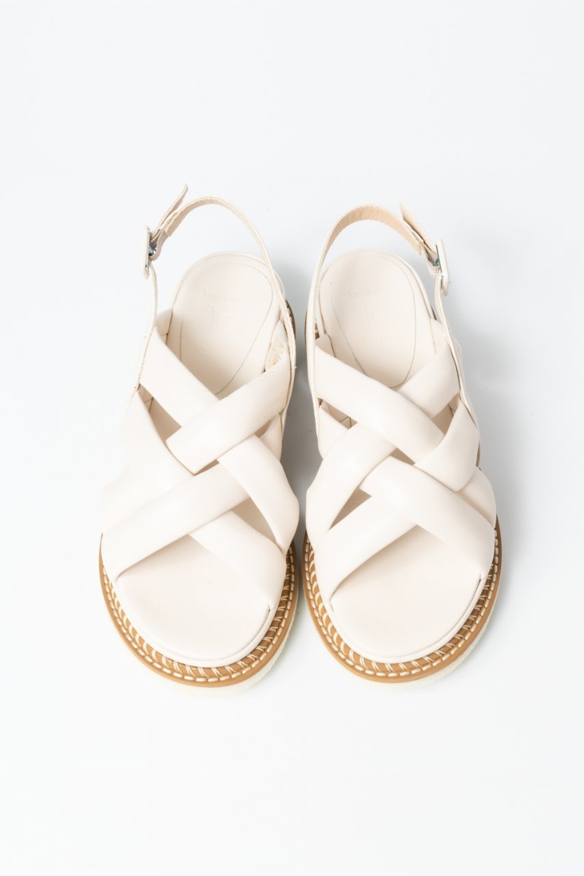 【ルカグロッシ/LucaGrossi】のパフィークロスベルトサンダル インテリア・キッズ・メンズ・レディースファッション・服の通販 founy(ファニー) 　ファッション　Fashion　レディースファッション　Fashion for Women　ベルト&ウエストマーク　Belts & Waist Accessories　サンダル　Sandals, Summer Shoes　ストラップサンダル　Strappy Sandals, Strap Sandals　リゾート　Resort, Vacation Style　エレガント 上品　Elegant　アイボリー|ID: prp329100004884705 ipo3291000000036463212