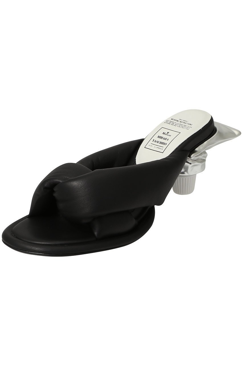 【メゾン ミハラヤスヒロ/Maison MIHARA YASUHIRO】のTOOTHPAST PUF サンダル インテリア・キッズ・メンズ・レディースファッション・服の通販 founy(ファニー) 　ファッション　Fashion　レディースファッション　Fashion for Women　サンダル　Sandals, Summer Shoes　シンプル　Simple, Minimal　フロント　Front, Front Design　ブラック|ID: prp329100004884720 ipo3291000000036463365