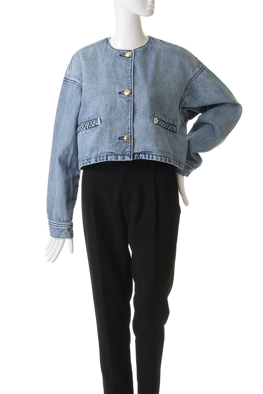 【サードマガジン/THIRD MAGAZINE】のノーカラーデニムジャケット 人気、トレンドファッション・服の通販 founy(ファニー) 　ファッション　Fashion　レディースファッション　Fashion for Women　アウター　Coat / Outerwear Collection　レディースジャケット・軽アウター　Jackets　デニムジャケット / カジュアルアウター　Denim Jackets　ジャケット　Jacket, Outerwear　デニム　Denim, Jeans Material　ポケット　Pocket, Pocket Detail　other-2|ID: prp329100004884732 ipo3291000000036463461