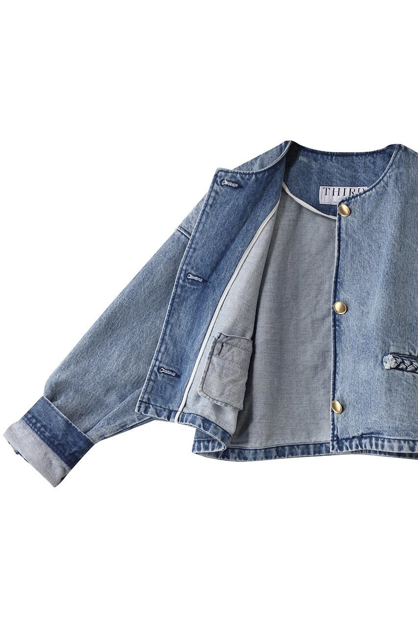 【サードマガジン/THIRD MAGAZINE】のノーカラーデニムジャケット 人気、トレンドファッション・服の通販 founy(ファニー) 　ファッション　Fashion　レディースファッション　Fashion for Women　アウター　Coat / Outerwear Collection　レディースジャケット・軽アウター　Jackets　デニムジャケット / カジュアルアウター　Denim Jackets　ジャケット　Jacket, Outerwear　デニム　Denim, Jeans Material　ポケット　Pocket, Pocket Detail　other-6|ID: prp329100004884732 ipo3291000000036463465