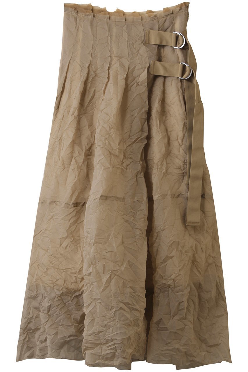 【プランク プロジェクト/PRANK PROJECT】のクリンクルオーガンザスカート / Crinkle Organza Skirt インテリア・キッズ・メンズ・レディースファッション・服の通販 founy(ファニー) 　ファッション　Fashion　レディースファッション　Fashion for Women　スカート　Skirts　ロングスカート　Long Skirts / Maxi & Midi Skirts　おすすめ　Recommended / Our Picks　オーガンジー　Organza Fabric　シアー　Sheer, See-Through　ダウン　Down, Puffer　チュール　Tulip, Tulip Motif　ドレス　Dress, One-Piece　ロマンティック　Romantic, Feminine Style　ロング　Long, Long-Length　ワッシャー　Washer, Crinkled Finish　BGE(ベージュ)|ID: prp329100004884736 ipo3291000000036463499