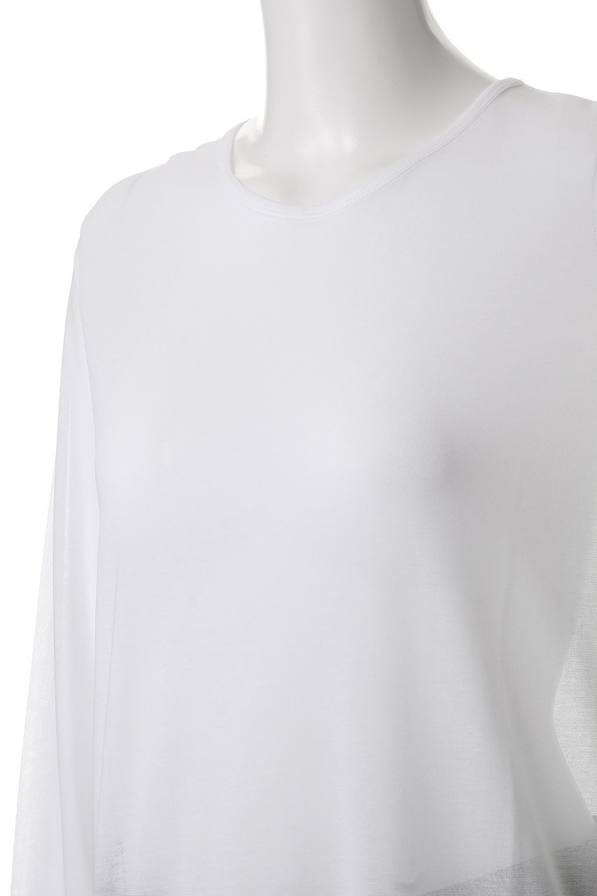 【ハー/HER.】のシアーカットソー 人気、トレンドファッション・服の通販 founy(ファニー) 　ファッション　Fashion　レディースファッション　Fashion for Women　トップス・カットソー　Cut & Sew Tops　シャツ・ブラウス・オフィスカジュアル　Elegant Blouses & Button-Ups　ロングTシャツ・Tシャツ　Longline T-Shirts & Tees　カットソー・ベーシックTシャツ　Cut-and-Sewn Tops / Stretch Tees & Basics　カットソー　Cut and Sewn Top　シアー　Sheer, See-Through　ショート　Short, Short Length　スリーブ　Sleeve, Long Sleeve / Short Sleeve　今季　This Season, Current Season　定番　Standard, Basic Item　other-5|ID: prp329100004884768 ipo3291000000036463754