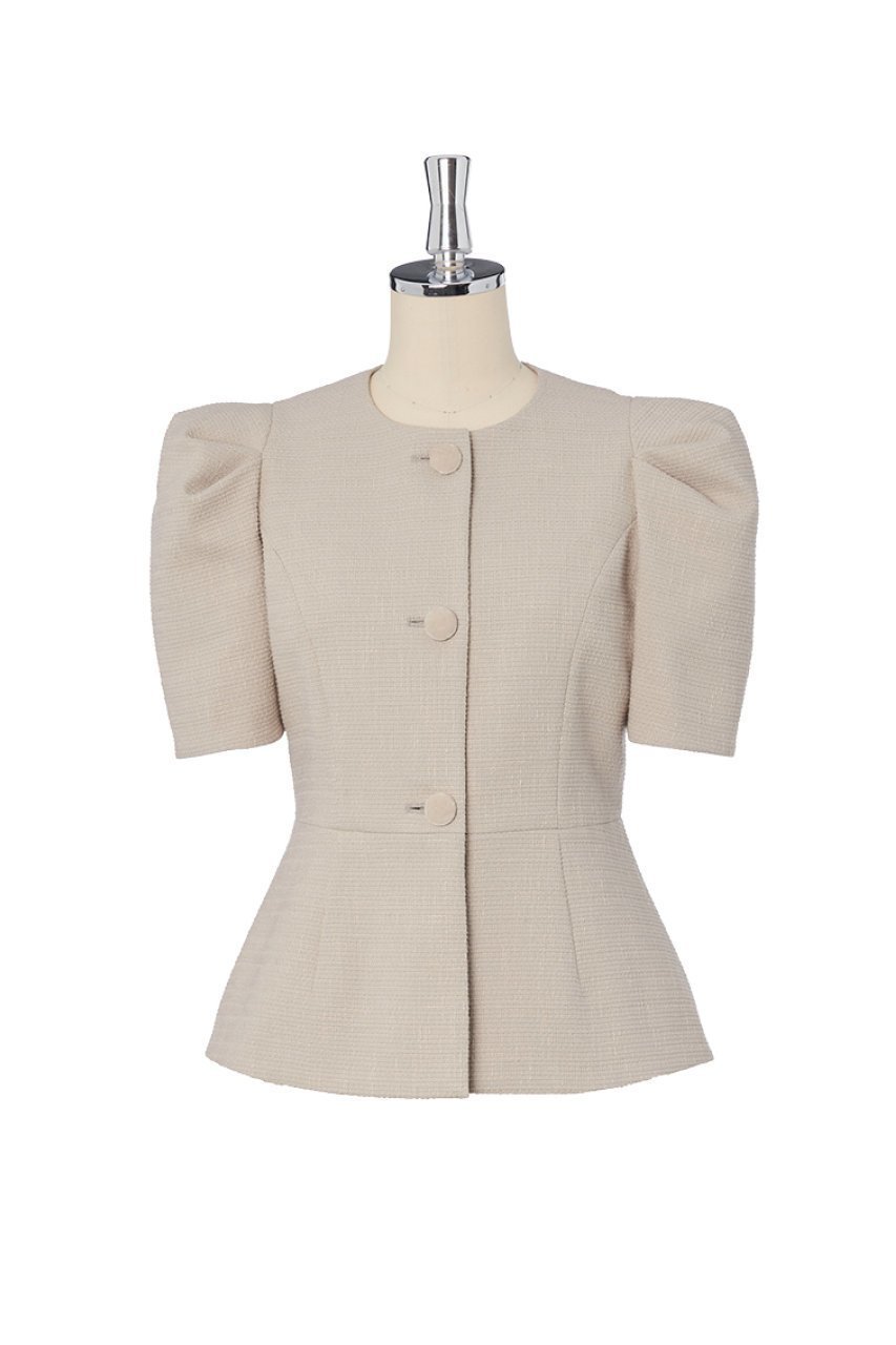 【デイジーリン/DAISY LIN】のJacket “Lady Puff Tweed” 大人の最旬トレンドファッション＆コーディネート founy(ファウニー) 　ファッション　Fashion　レディースファッション　Fashion for Women　アウター　Coat / Outerwear Collection　レディースジャケット・軽アウター　Jackets　ウォッシャブル　Machine Washable　エレガント 上品　Elegant　ジャケット　Jacket, Outerwear　ストレッチ　Stretch, Stretchy Fabric　スリーブ　Sleeve, Long Sleeve / Short Sleeve　ツイード　Twill, Twill Weave　なめらか　Smooth, Silky Texture　パウダー　Powder, Soft Tone　ベロア　Velour, Soft Velvet　ワイド　Wide, Wide Fit　 other-1|ID: prp329100004884771 ipo3291000000036922430