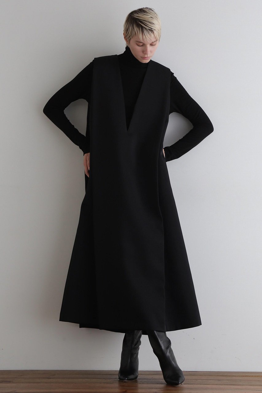 【ル フィル/LE PHIL】の《LE PHIL》ヘビーツイル裏起毛ワンピース インテリア・キッズ・メンズ・レディースファッション・服の通販 founy(ファニー) 　ファッション　Fashion　レディースファッション　Fashion for Women　ワンピース　Dresses　チュニック　Tunic Tops & Dresses　ウォーム　Warm Fabric　スタンダード　Standard, Basic　タートル　Turtleneck, Turtle Collar　チュニック　Tunic, Long Top　ツイル　Twist, Twisted Detail　ロング　Long, Long-Length　ブラック|ID: prp329100004884777 ipo3291000000036463814