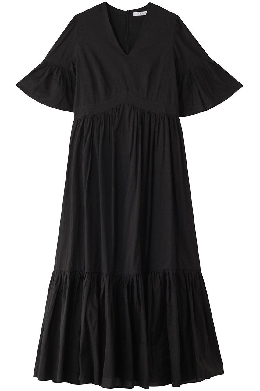 【マルティニーク/martinique】の【MARIHA】すずらんのドレス インテリア・キッズ・メンズ・レディースファッション・服の通販 founy(ファニー) 　ファッション　Fashion　レディースファッション　Fashion for Women　ワンピース　Dresses　フォーマル・パーティードレス・結婚式用ドレス　Elegant & Casual Dresses　チュニック　Tunic Tops & Dresses　おすすめ　Recommended / Our Picks　ギャザー　Gathered, Ruffled　ジュエリー　Jewelry, Accessories　スリーブ　Sleeve, Long Sleeve / Short Sleeve　チュニック　Tunic, Long Top　ドレス　Dress, One-Piece　バランス　Balance, Style Balance　ロング　Long, Long-Length　エレガント 上品　Elegant　ブラック|ID: prp329100004884789 ipo3291000000036463906