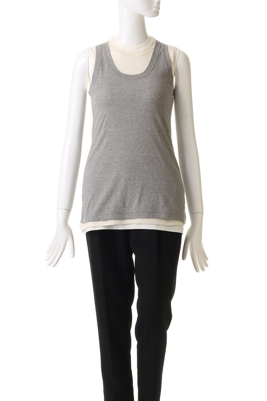 【ジル サンダー/JIL SANDER】の【JIL SANDER+】KIT レイヤードタンクトップ 人気、トレンドファッション・服の通販 founy(ファニー) 　ファッション　Fashion　レディースファッション　Fashion for Women　トップス・カットソー　Cut & Sew Tops　キャミソール&ノースリーブ　Camisoles & Sleeveless Tops　シャツ・ブラウス・オフィスカジュアル　Elegant Blouses & Button-Ups　ロングTシャツ・Tシャツ　Longline T-Shirts & Tees　カットソー・ベーシックTシャツ　Cut-and-Sewn Tops / Stretch Tees & Basics　キャミソール　Camisole, Spaghetti Strap Top　シンプル　Simple, Minimal　タンク　Tank Top, Sleeveless Top　ベーシック　Basic, Essential　other-2|ID: prp329100004884796 ipo3291000000036463959
