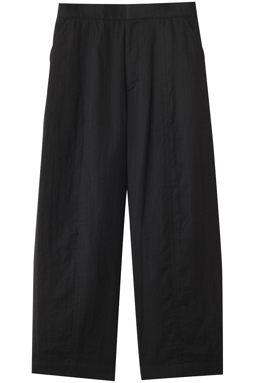 【プレインピープル/PLAIN PEOPLE】のダブルガーゼカーブパンツ インテリア・キッズ・メンズ・レディースファッション・服の通販 founy(ファニー) 　ファッション　Fashion　レディースファッション　Fashion for Women　パンツ　Pants & Trousers　ダブル　Double, Double-Breasted　フィット　Fit, Slim Fit　フォルム　Silhouette, Form　ワッシャー　Washer, Crinkled Finish　ブラック|ID: prp329100004884812 ipo3291000000036464085