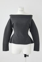 【エンフォルド/ENFOLD】のローN/C ニットP.O/プルオーバー チャコールグレー|ID: prp329100004884821 ipo3291000000036513038