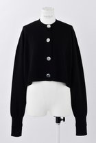 【エンフォルド/ENFOLD】のBIGボタンショート CD/カーディガン 人気、トレンドファッション・服の通販 founy(ファニー) ファッション Fashion レディースファッション Fashion for Women トップス・カットソー Cut & Sew Tops ニット Knit Tops & Sweaters カーディガン・羽織り Layered Style Cardigans カーディガン Cardigan, Knitwear ショート Short, Short Length スリット Slit, Slit Detail スリーブ Sleeve, Long Sleeve / Short Sleeve thumbnail ブラック|ID: prp329100004884823 ipo3291000000036464173