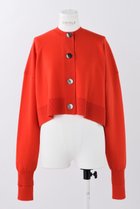 【エンフォルド/ENFOLD】のBIGボタンショート CD/カーディガン 人気、トレンドファッション・服の通販 founy(ファニー) ファッション Fashion レディースファッション Fashion for Women トップス・カットソー Cut & Sew Tops ニット Knit Tops & Sweaters カーディガン・羽織り Layered Style Cardigans カーディガン Cardigan, Knitwear ショート Short, Short Length スリット Slit, Slit Detail スリーブ Sleeve, Long Sleeve / Short Sleeve thumbnail レッド|ID: prp329100004884823 ipo3291000000036464174