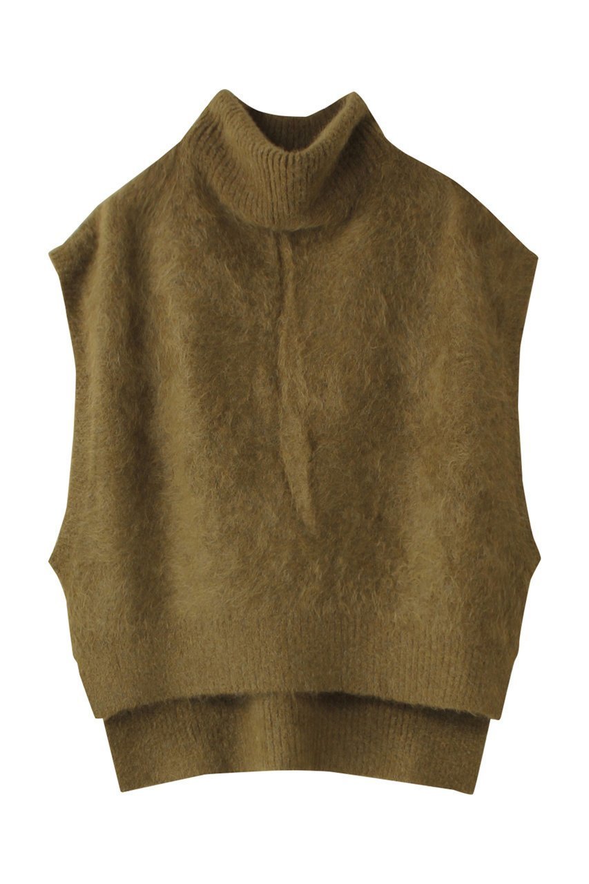 【プレインピープル/PLAIN PEOPLE】のアルパカナイロンニュアンスネックニットベスト インテリア・キッズ・メンズ・レディースファッション・服の通販 founy(ファニー) 　ファッション　Fashion　レディースファッション　Fashion for Women　トップス・カットソー　Cut & Sew Tops　ニット　Knit Tops & Sweaters　ベスト&ジレ / 重ね着スタイル　Vests & Gilets　カジュアルプルオーバー・ニットトップス　Pullovers & Knit Tops / Casual Pullovers　スタイリッシュ　Stylish, Fashionable　ベスト　Vest, Waistcoat　オリーブ|ID: prp329100004884828 ipo3291000000036464215