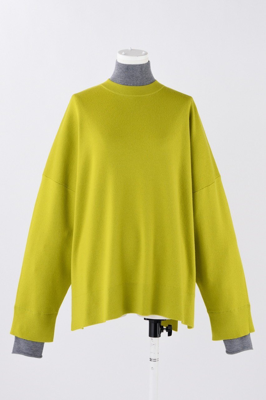 【エンフォルド/ENFOLD】のレイヤードN/C BOX P.O/プルオーバー インテリア・キッズ・メンズ・レディースファッション・服の通販 founy(ファニー) 　ファッション　Fashion　レディースファッション　Fashion for Women　トップス・カットソー　Cut & Sew Tops　ニット　Knit Tops & Sweaters　カジュアルプルオーバー・ニットトップス　Pullovers & Knit Tops / Casual Pullovers　タートルネック　Turtleneck, High Neck　ハイネック　High Neck, Mock Neck　ボックス　Boxy, Box Shape　リラックス　Relax, Relaxed Fit　定番　Standard, Basic Item　ライトグリーン|ID: prp329100004884832 ipo3291000000036464241