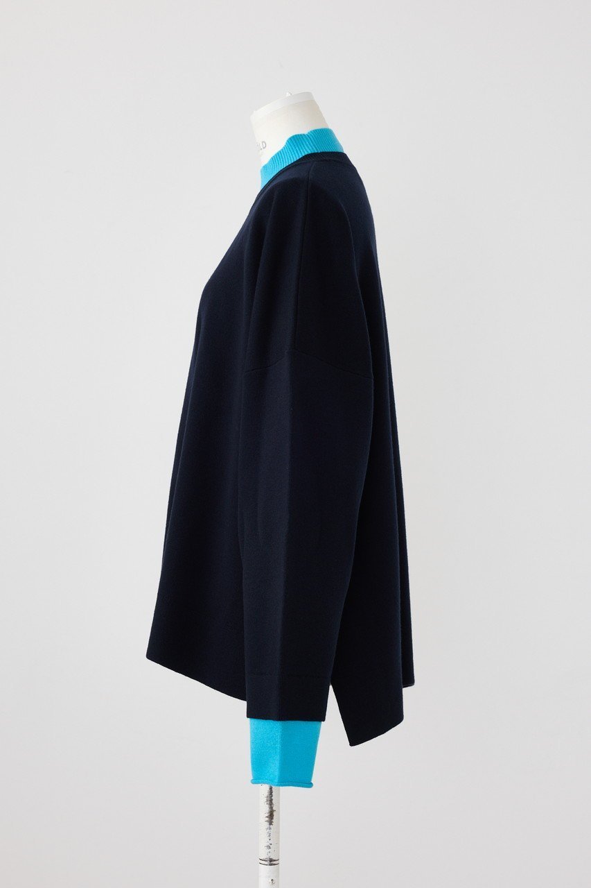 【エンフォルド/ENFOLD】のレイヤードN/C BOX P.O/プルオーバー 人気、トレンドファッション・服の通販 founy(ファニー) 　ファッション　Fashion　レディースファッション　Fashion for Women　トップス・カットソー　Cut & Sew Tops　ニット　Knit Tops & Sweaters　カジュアルプルオーバー・ニットトップス　Pullovers & Knit Tops / Casual Pullovers　タートルネック　Turtleneck, High Neck　ハイネック　High Neck, Mock Neck　ボックス　Boxy, Box Shape　リラックス　Relax, Relaxed Fit　定番　Standard, Basic Item　other-2|ID: prp329100004884832 ipo3291000000036464244