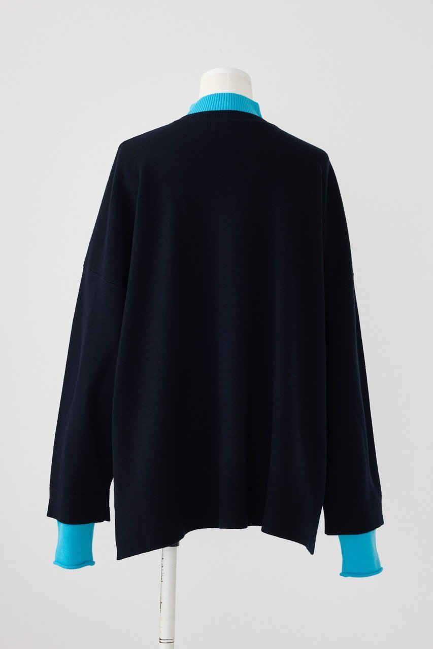 【エンフォルド/ENFOLD】のレイヤードN/C BOX P.O/プルオーバー 人気、トレンドファッション・服の通販 founy(ファニー) 　ファッション　Fashion　レディースファッション　Fashion for Women　トップス・カットソー　Cut & Sew Tops　ニット　Knit Tops & Sweaters　カジュアルプルオーバー・ニットトップス　Pullovers & Knit Tops / Casual Pullovers　タートルネック　Turtleneck, High Neck　ハイネック　High Neck, Mock Neck　ボックス　Boxy, Box Shape　リラックス　Relax, Relaxed Fit　定番　Standard, Basic Item　other-3|ID: prp329100004884832 ipo3291000000036464245