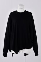 【エンフォルド/ENFOLD】のカーブスリット P.O/プルオーバー 人気、トレンドファッション・服の通販 founy(ファニー) ファッション Fashion レディースファッション Fashion for Women トップス・カットソー Cut & Sew Tops ニット Knit Tops & Sweaters カジュアルプルオーバー・ニットトップス Pullovers & Knit Tops / Casual Pullovers カッティング Cutting Detail カットソー Cut and Sewn Top スリット Slit, Slit Detail リラックス Relax, Relaxed Fit ワイド Wide, Wide Fit thumbnail ブラック|ID: prp329100004884834 ipo3291000000036464254