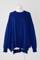 【エンフォルド/ENFOLD】のカーブスリット P.O/プルオーバー 人気、トレンドファッション・服の通販 founy(ファニー) ファッション Fashion レディースファッション Fashion for Women トップス・カットソー Cut & Sew Tops ニット Knit Tops & Sweaters カジュアルプルオーバー・ニットトップス Pullovers & Knit Tops / Casual Pullovers カッティング Cutting Detail カットソー Cut and Sewn Top スリット Slit, Slit Detail リラックス Relax, Relaxed Fit ワイド Wide, Wide Fit thumbnail ブルー|ID: prp329100004884834 ipo3291000000036464255