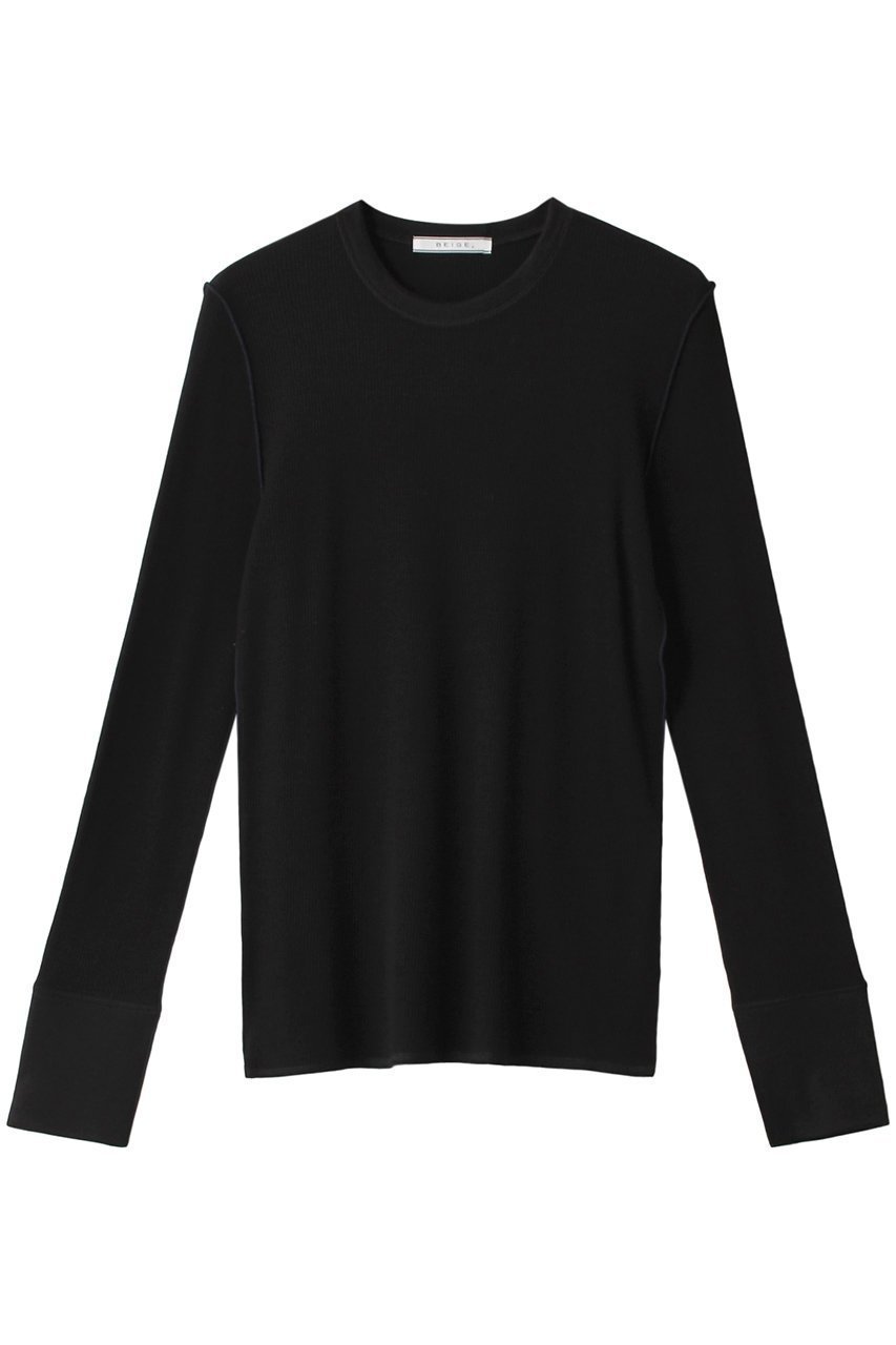 【ベイジ,/BEIGE,】のFORD(フォード)/クルーネックトップス インテリア・キッズ・メンズ・レディースファッション・服の通販 founy(ファニー) 　ファッション　Fashion　レディースファッション　Fashion for Women　トップス・カットソー　Cut & Sew Tops　ニット　Knit Tops & Sweaters　カジュアルプルオーバー・ニットトップス　Pullovers & Knit Tops / Casual Pullovers　インナー　Innerwear　シンプル　Simple, Minimal　定番　Standard, Basic Item　洗える　Machine Washable　Black×Navy|ID: prp329100004884854 ipo3291000000036464387