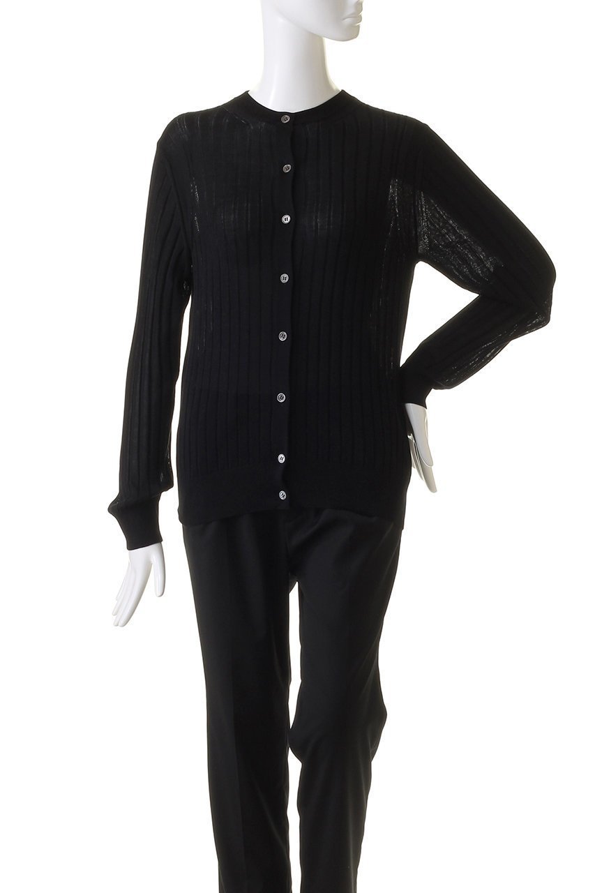 【スローン/SLOANE】の18Gワイドリブ シルク クルーネックカーディガン 人気、トレンドファッション・服の通販 founy(ファニー) 　ファッション　Fashion　レディースファッション　Fashion for Women　トップス・カットソー　Cut & Sew Tops　ニット　Knit Tops & Sweaters　カーディガン・羽織り　Layered Style Cardigans　なめらか　Smooth, Silky Texture　カーディガン　Cardigan, Knitwear　シルク　Silk, 100% Silk　ボトム　Bottoms, Lower Wear　ワイドリブ　Wide Rib, Wide Ribbed Knit　エレガント 上品　Elegant　定番　Standard, Basic Item　other-2|ID: prp329100004884859 ipo3291000000036464436