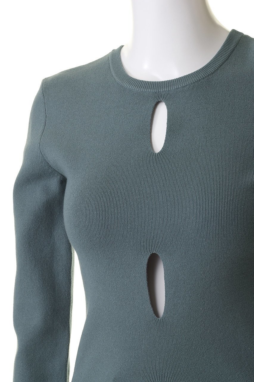 【クラネ/CLANE】のW FACE HOLE KNIT TOPS/トップス 人気、トレンドファッション・服の通販 founy(ファニー) 　ファッション　Fashion　レディースファッション　Fashion for Women　トップス・カットソー　Cut & Sew Tops　ニット　Knit Tops & Sweaters　カジュアルプルオーバー・ニットトップス　Pullovers & Knit Tops / Casual Pullovers　シンプル　Simple, Minimal　フレア　Flare, Flared　フロント　Front, Front Design　other-5|ID: prp329100004884867 ipo3291000000036464492