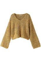 【ウィムガゼット/Whim Gazette】の【GEMINI】ミックスプルオーバー 人気、トレンドファッション・服の通販 founy(ファニー) ファッション Fashion レディースファッション Fashion for Women トップス・カットソー Cut & Sew Tops ニット Knit Tops & Sweaters カジュアルプルオーバー・ニットトップス Pullovers & Knit Tops / Casual Pullovers ショート Short, Short Length バランス Balance, Style Balance フレア Flare, Flared ミックス Mix, Mixed Style thumbnail イエロー|ID: prp329100004884868 ipo3291000000036464495