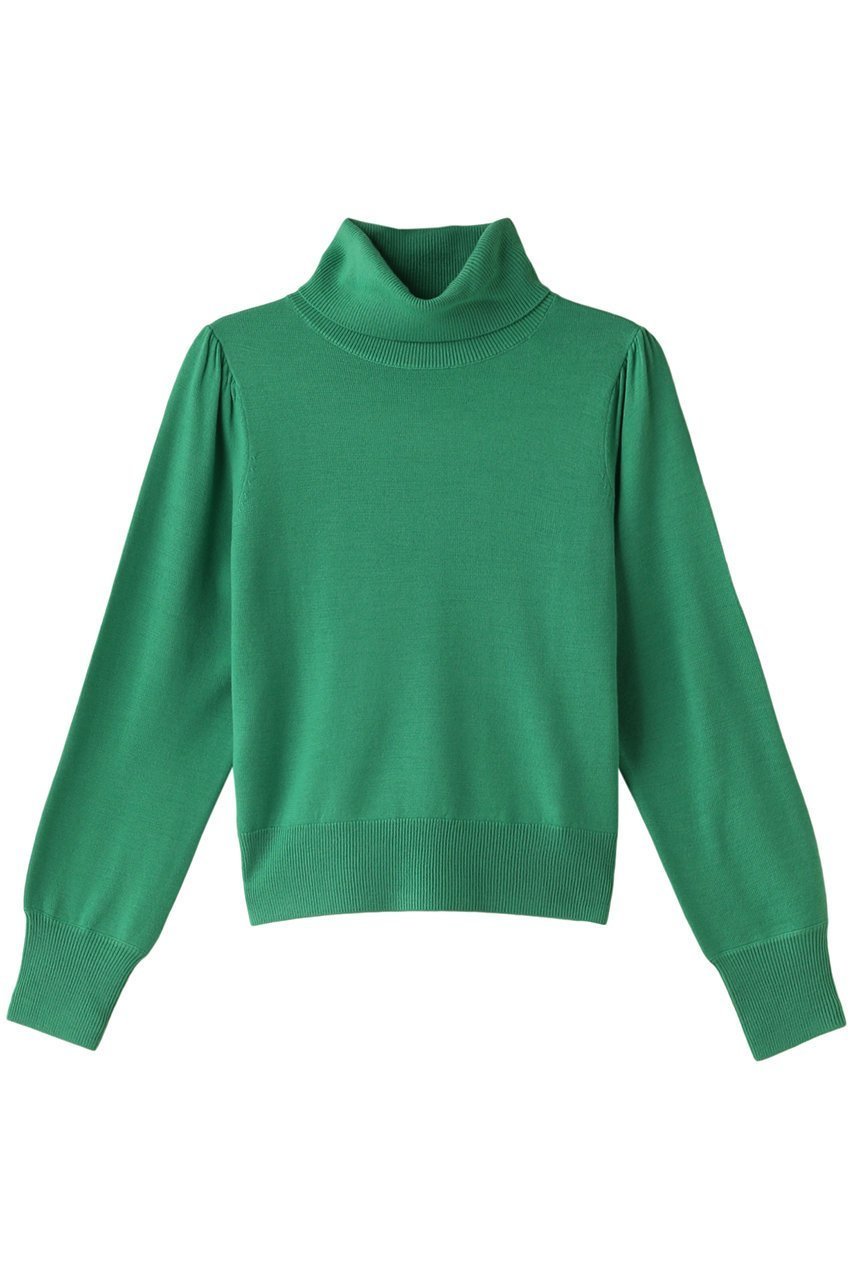 【アルアバイル/allureville】の【Loulou Willoughby】コンパクトタートル長袖プルオーバー A インテリア・キッズ・メンズ・レディースファッション・服の通販 founy(ファニー) 　ファッション　Fashion　レディースファッション　Fashion for Women　トップス・カットソー　Cut & Sew Tops　ニット　Knit Tops & Sweaters　カジュアルプルオーバー・ニットトップス　Pullovers & Knit Tops / Casual Pullovers　なめらか　Smooth, Silky Texture　カーディガン　Cardigan, Knitwear　コンパクト　Compact, Small Size　ジャケット　Jacket, Outerwear　スリーブ　Sleeve, Long Sleeve / Short Sleeve　タートル　Turtleneck, Turtle Collar　タートルネック　Turtleneck, High Neck　エレガント 上品　Elegant　長袖　Long Sleeve, Full Sleeve　グリーン|ID: prp329100004884871 ipo3291000000036464512