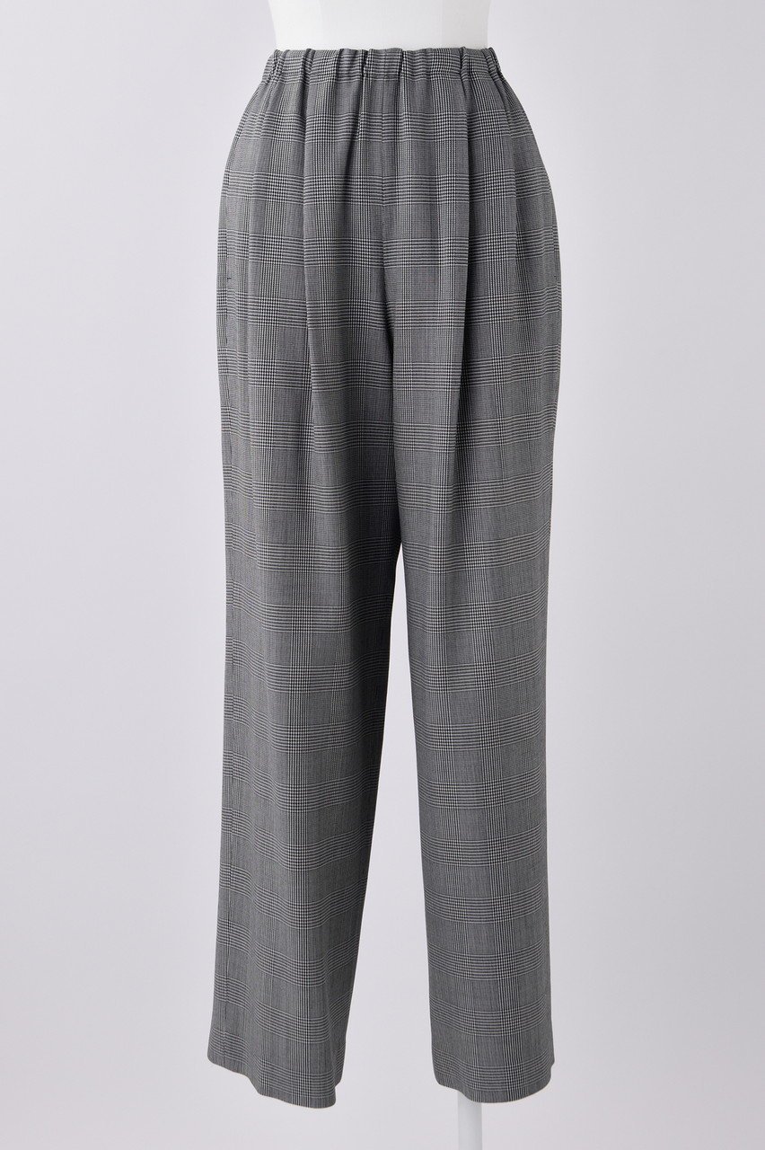 【エンフォルド/ENFOLD】のWOグレンチェック ストレートワイド PT/パンツ インテリア・キッズ・メンズ・レディースファッション・服の通販 founy(ファニー) 　ファッション　Fashion　レディースファッション　Fashion for Women　パンツ　Pants & Trousers　ストレート　Straight, Straight Cut　チェック　Check, Plaid, Tartan　パターン　Pattern, Design Print　ワイド　Wide, Wide Fit　ワーク　Workwear, Utility Style　定番　Standard, Basic Item　ブラック|ID: prp329100004884968 ipo3291000000036465380