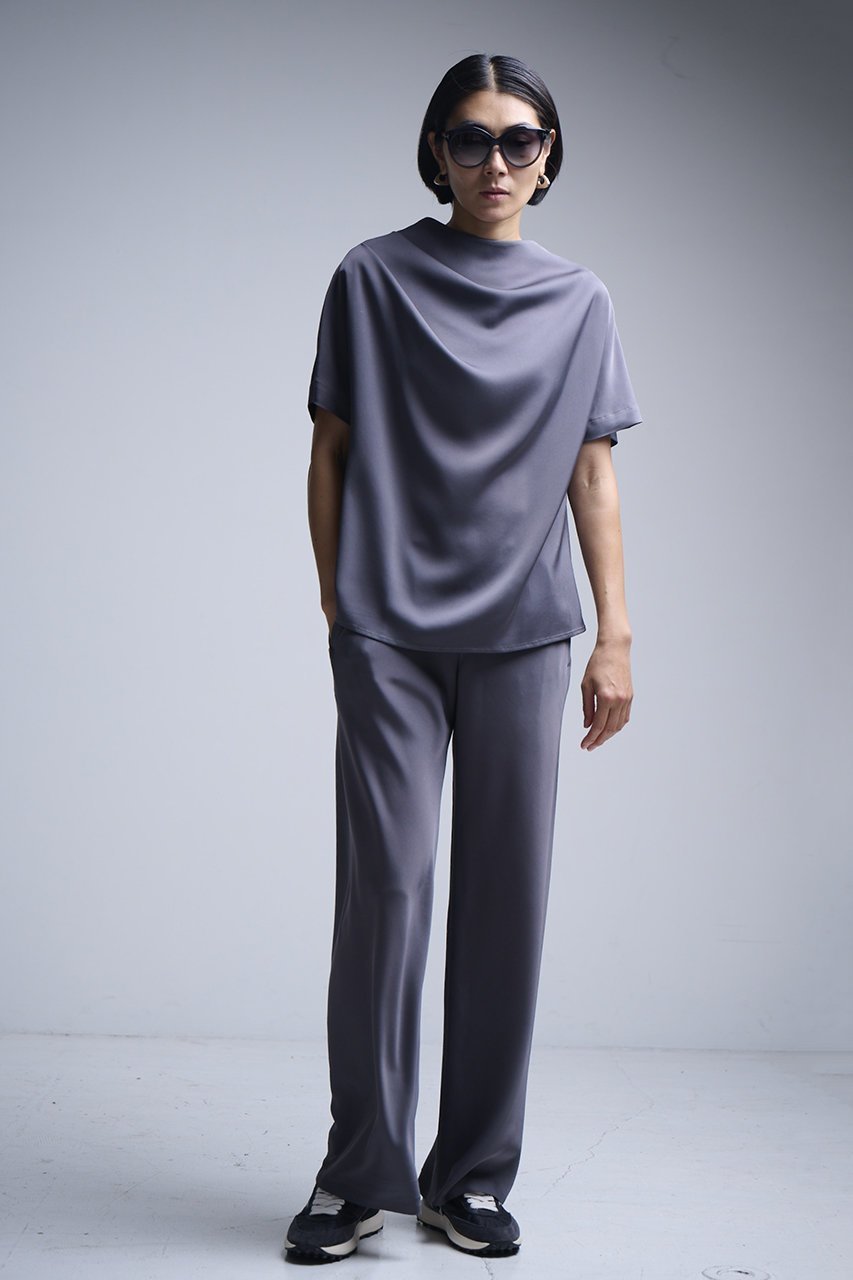 【エムフィル/M Fil】のストレッチWサテン リラクシー イージートラウザーズ 人気、トレンドファッション・服の通販 founy(ファニー) 　ファッション　Fashion　レディースファッション　Fashion for Women　パンツ　Pants & Trousers　おすすめ　Recommended / Our Picks　とろみ　Fluid, Flowy Fabric　サテン　Satin, Glossy Fabric　シンプル　Simple, Minimal　ストレッチ　Stretch, Stretchy Fabric　セットアップ　Set-Up, Coordinated Outfit　other-8|ID: prp329100004884980 ipo3291000000036465505