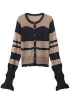 【プランク プロジェクト/PRANK PROJECT】のコントラストボーダーニットトップ / Contrast Border Knit Top BGE(ベージュ)|ID: prp329100004884993 ipo3291000000036465653