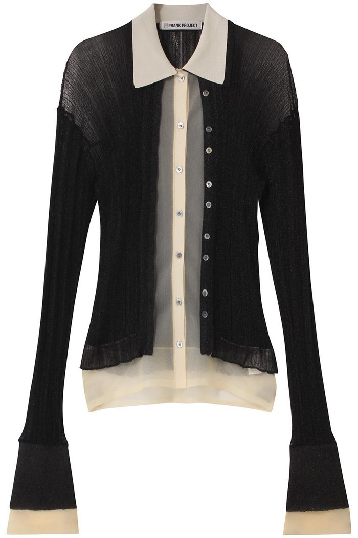 【プランク プロジェクト/PRANK PROJECT】のレイヤードシアーリブスリムニットシャツ / Layered Sheer Ribbed Slim Knit Shirt インテリア・キッズ・メンズ・レディースファッション・服の通販 founy(ファウニー) https://founy.com/ ファッション Fashion レディースファッション Fashion for Women トップス・カットソー Cut & Sew Tops ニット Knit Tops & Sweaters カーディガン・羽織り Layered Style Cardigans シャツ・ブラウス・オフィスカジュアル Elegant Blouses & Button-Ups ロングTシャツ・Tシャツ Longline T-Shirts & Tees カーディガン Cardigan, Knitwear シアー Sheer, See-Through ボトム Bottoms, Lower Wear |ID: prp329100004884994 ipo3291000000036465661