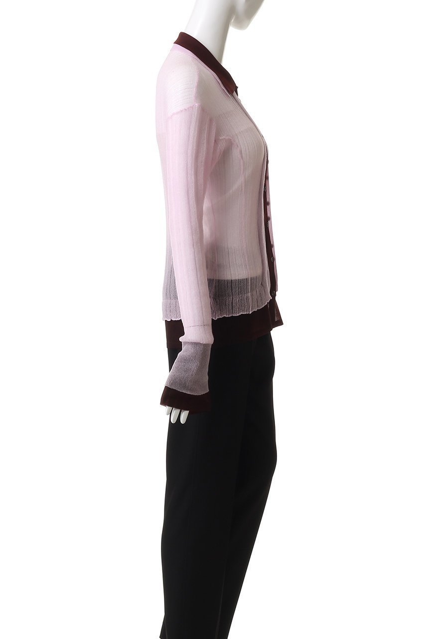 【プランク プロジェクト/PRANK PROJECT】のレイヤードシアーリブスリムニットシャツ / Layered Sheer Ribbed Slim Knit Shirt 人気、トレンドファッション・服の通販 founy(ファニー) 　ファッション　Fashion　レディースファッション　Fashion for Women　トップス・カットソー　Cut & Sew Tops　ニット　Knit Tops & Sweaters　カーディガン・羽織り　Layered Style Cardigans　シャツ・ブラウス・オフィスカジュアル　Elegant Blouses & Button-Ups　ロングTシャツ・Tシャツ　Longline T-Shirts & Tees　カーディガン　Cardigan, Knitwear　シアー　Sheer, See-Through　ボトム　Bottoms, Lower Wear　other-3|ID: prp329100004884994 ipo3291000000036465666