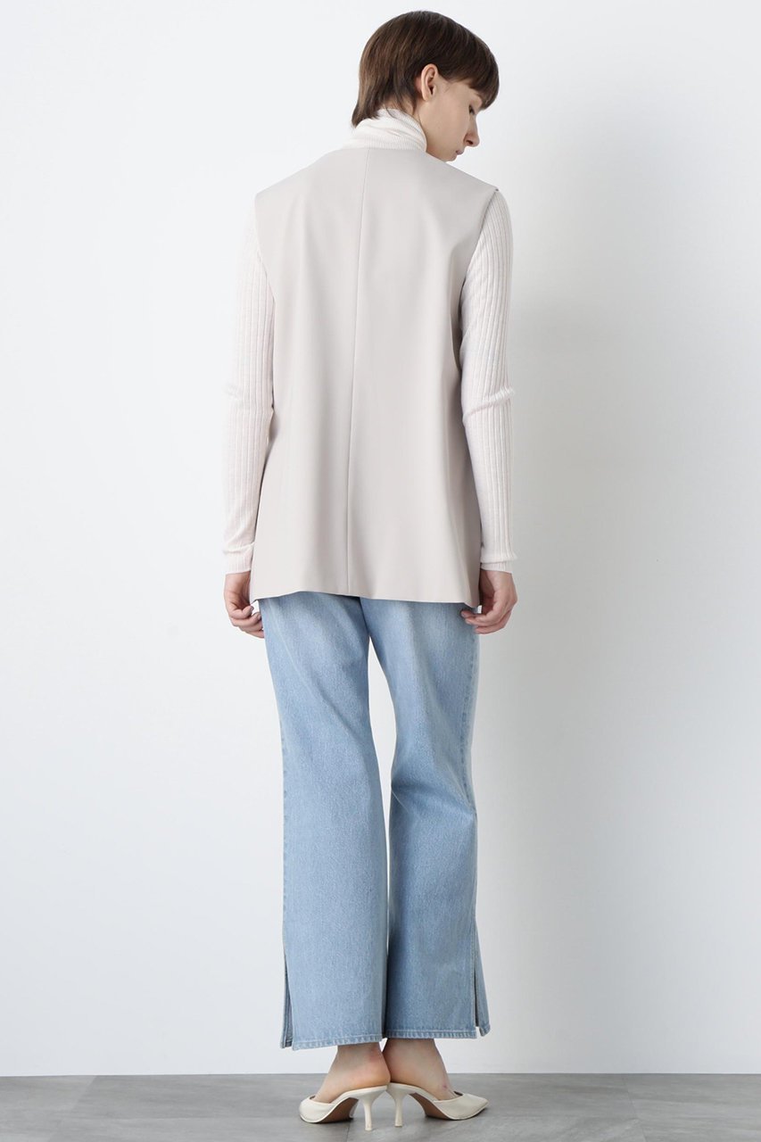 【ヒューエルミュージアム/hueLe Museum】の【STUMBLY】Metal Button Gilet 人気、トレンドファッション・服の通販 founy(ファニー) 　ファッション　Fashion　レディースファッション　Fashion for Women　アウター　Coat / Outerwear Collection　レディースジャケット・軽アウター　Jackets　おすすめ　Recommended / Our Picks　コンパクト　Compact, Small Size　ジャケット　Jacket, Outerwear　ストレッチ　Stretch, Stretchy Fabric　スリット　Slit, Slit Detail　セットアップ　Set-Up, Coordinated Outfit　ドレープ　Drape, Draping Fabric　フロント　Front, Front Design　ベスト　Vest, Waistcoat　メタル　Metal, Metal Parts　other-5|ID: prp329100004885007 ipo3291000000036465769