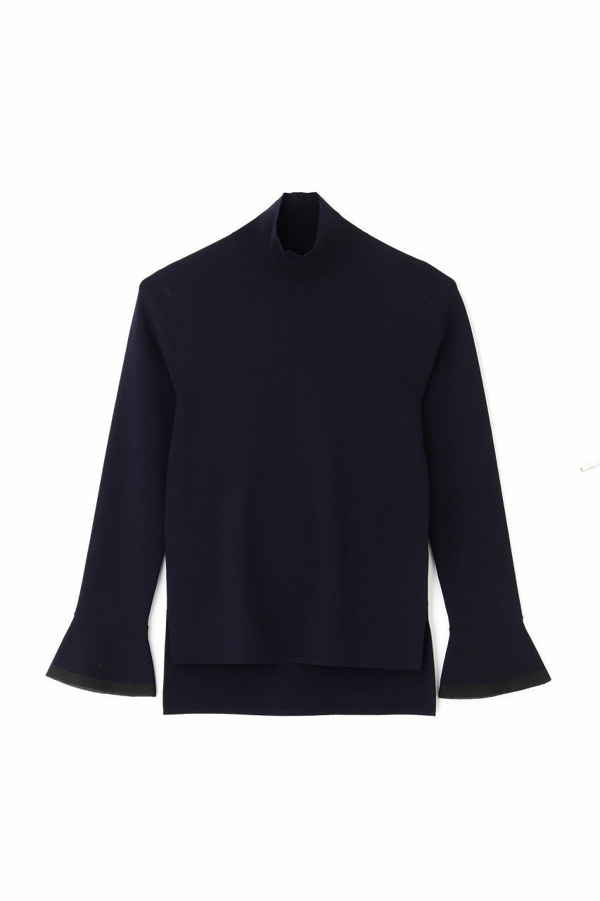 【アドーア/ADORE】のソフトストレッチニット インテリア・キッズ・メンズ・レディースファッション・服の通販 founy(ファウニー) 　ファッション　Fashion　レディースファッション　Fashion for Women　トップス・カットソー　Cut & Sew Tops　ニット　Knit Tops & Sweaters　カジュアルプルオーバー・ニットトップス　Pullovers & Knit Tops / Casual Pullovers　インナー　Innerwear　カフス　Cuff Design　スタンド　Stand Collar, Upright Stand　ネイビー|ID: prp329100004885083 ipo3291000000036466675