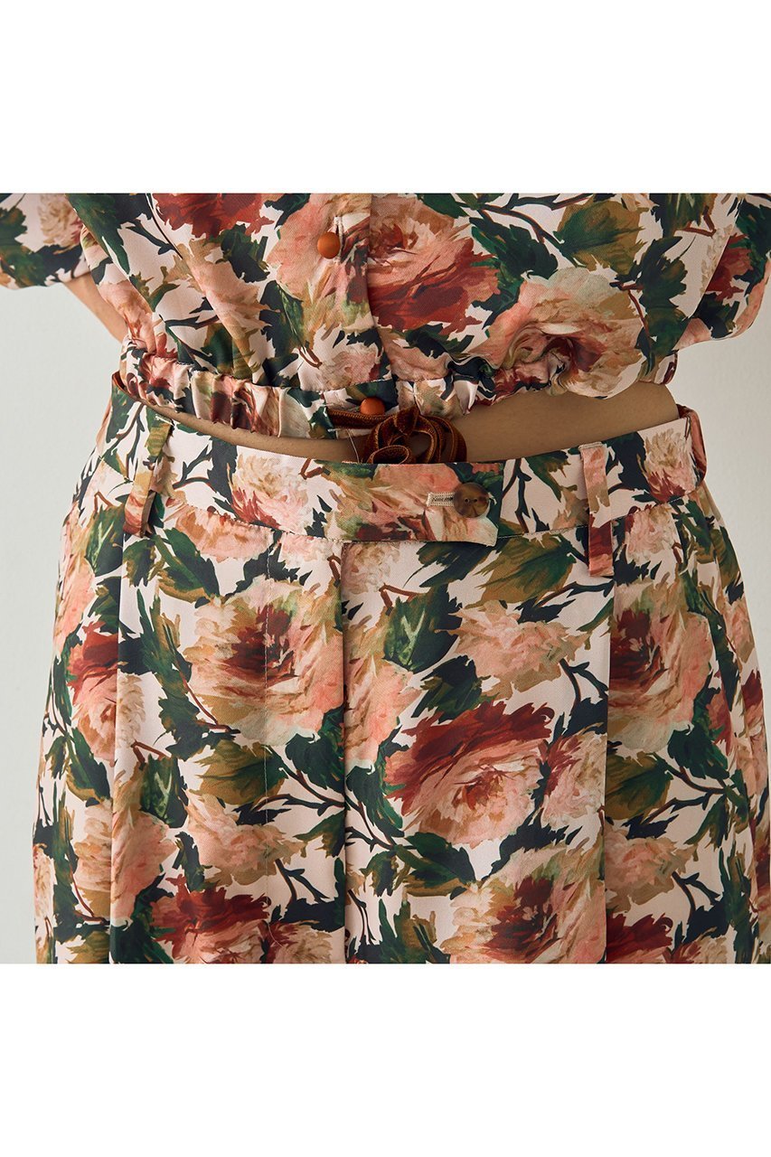 【デザイン ワークス/DESIGN WORKS】の【セットアップ対応】【BEAUVET】フラワープリントワイドパンツ 人気、トレンドファッション・服の通販 founy(ファニー) 　ファッション　Fashion　レディースファッション　Fashion for Women　セットアップ　Matching Sets　レディースパンツ・ボトムス　Pants & Trousers / Bottoms　パンツ　Pants & Trousers　おすすめ　Recommended / Our Picks　ショート　Short, Short Length　シンプル　Simple, Minimal　スーツ　Suit, Formalwear　セットアップ　Set-Up, Coordinated Outfit　ドレープ　Drape, Draping Fabric　フラワー　Flower, Floral　プリント　Print, Printed Pattern　リネン　Linen, Linen Fabric　リラックス　Relax, Relaxed Fit　ワイド　Wide, Wide Fit　エレガント 上品　Elegant　other-2|ID: prp329100004885100 ipo3291000000036466869