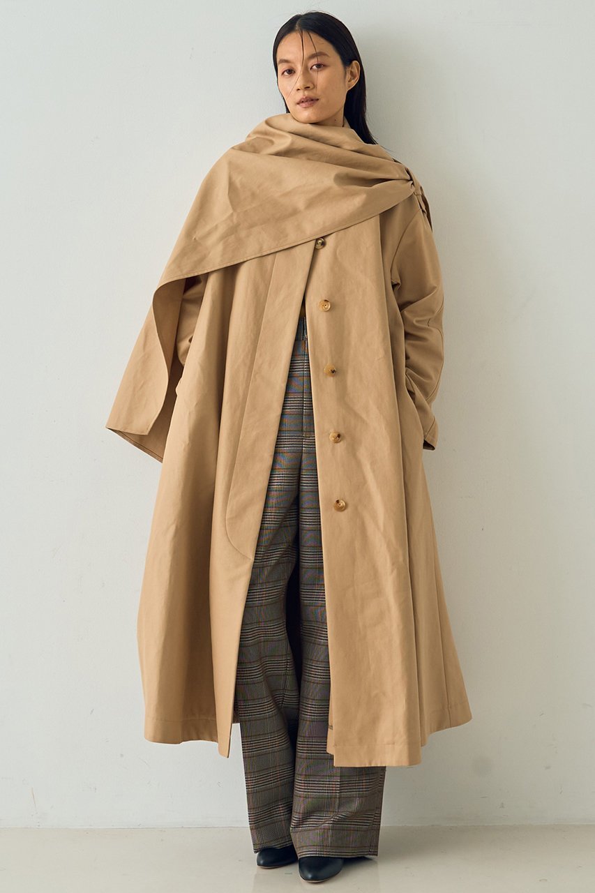 【デザイン ワークス/DESIGN WORKS】のマルチウェイトレンチコート 人気、トレンドファッション・服の通販 founy(ファニー) 　ファッション　Fashion　レディースファッション　Fashion for Women　アウター　Coat / Outerwear Collection　コート・ロングコート・ピーコート　Long Coats, Peacoats & More　トレンチコート / 春秋の定番アウター　Trench Coats　おすすめ　Recommended / Our Picks　エレガント 上品　Elegant　クラシカル　Classical, Vintage-Inspired　ストール　Stole, Wrap　ファブリック　Fabric, Textile　フレア　Flare, Flared　ロング　Long, Long-Length　ワイド　Wide, Wide Fit　other-8|ID: prp329100004885102 ipo3291000000036466891