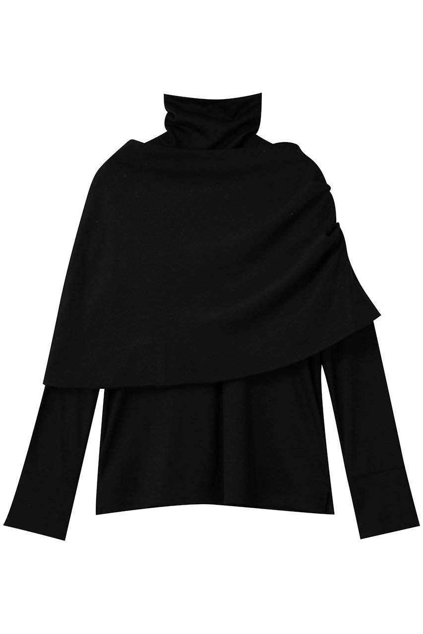 【エムフィル/M Fil】のクリアミドルスムース ショルダーベールカットソー 人気、トレンドファッション・服の通販 founy(ファニー) 　ファッション　Fashion　レディースファッション　Fashion for Women　トップス・カットソー　Cut & Sew Tops　シャツ・ブラウス・オフィスカジュアル　Elegant Blouses & Button-Ups　ロングTシャツ・Tシャツ　Longline T-Shirts & Tees　カットソー・ベーシックTシャツ　Cut-and-Sewn Tops / Stretch Tees & Basics　シンプル　Simple, Minimal　スヌード　Snood, Infinity Scarf　スリーブ　Sleeve, Long Sleeve / Short Sleeve　ロング　Long, Long-Length　 other-1|ID: prp329100004885107 ipo3291000000036466922