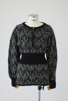 【リムアーク/RIM.ARK】のWaist switching knit tops/ニット 人気、トレンドファッション・服の通販 founy(ファニー) ファッション Fashion レディースファッション Fashion for Women トップス・カットソー Cut & Sew Tops ニット Knit Tops & Sweaters カジュアルプルオーバー・ニットトップス Pullovers & Knit Tops / Casual Pullovers ジャカード／ジャガード Jacquard, Woven Pattern フロント Front, Front Design thumbnail ブラック|ID: prp329100004885115 ipo3291000000036466987