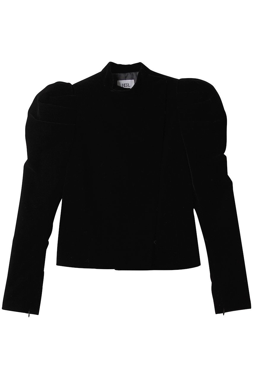【ハー/HER.】のベロアパワーショルダー インテリア・キッズ・メンズ・レディースファッション・服の通販 founy(ファニー) 　ファッション　Fashion　レディースファッション　Fashion for Women　トップス・カットソー　Cut & Sew Tops　シャツ・ブラウス・オフィスカジュアル　Elegant Blouses & Button-Ups　ロングTシャツ・Tシャツ　Longline T-Shirts & Tees　カットソー・ベーシックTシャツ　Cut-and-Sewn Tops / Stretch Tees & Basics　ベロアトップス　Velour Tops / Velvet-Look Items　おすすめ　Recommended / Our Picks　コンパクト　Compact, Small Size　ショルダー　Shoulder, Shoulder Strap　ジャケット　Jacket, Outerwear　スリーブ　Sleeve, Long Sleeve / Short Sleeve　デニム　Denim, Jeans Material　ベロア　Velour, Soft Velvet　ボトム　Bottoms, Lower Wear　ロング　Long, Long-Length　ブラック|ID: prp329100004885125 ipo3291000000036467167