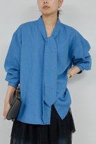 【ガリャルダガランテ/GALLARDAGALANTE】のデニムボウタイブラウス 人気、トレンドファッション・服の通販 founy(ファニー) ファッション Fashion レディースファッション Fashion for Women トップス・カットソー Cut & Sew Tops シャツ・ブラウス・オフィスカジュアル Elegant Blouses & Button-Ups ジャケット Jacket, Outerwear スリーブ Sleeve, Long Sleeve / Short Sleeve デニム Denim, Jeans Material リラックス Relax, Relaxed Fit ルーズ Loose, Oversized ロング Long, Long-Length エレガント 上品 Elegant 再入荷 Restock / Back in Stock thumbnail ブルー|ID: prp329100004885133 ipo3291000000036467307