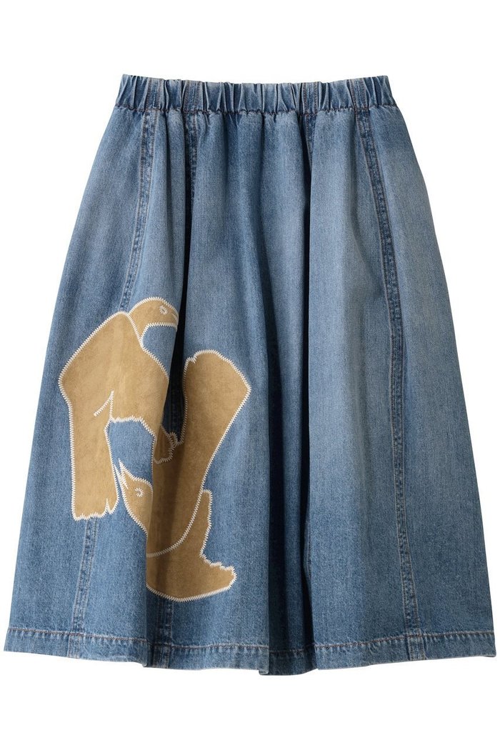 【マルニ/MARNI】のバードパッチワークデニムギャザースカート インテリア・キッズ・メンズ・レディースファッション・服の通販 founy(ファニー) https://founy.com/ ファッション Fashion レディースファッション Fashion for Women スカート Skirts ギャザー Gathered, Ruffled シンプル Simple, Minimal デニム Denim, Jeans Material パッチワーク Patchwork, Mixed Fabric |ID: prp329100004885209 ipo3291000000036468359