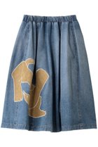 【マルニ/MARNI】のバードパッチワークデニムギャザースカート ディープブルー|ID: prp329100004885209 ipo3291000000036468361