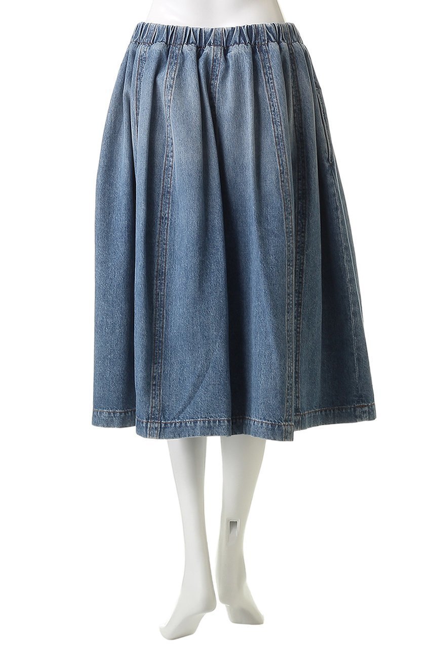 【マルニ/MARNI】のバードパッチワークデニムギャザースカート 人気、トレンドファッション・服の通販 founy(ファニー) 　ファッション　Fashion　レディースファッション　Fashion for Women　スカート　Skirts　ギャザー　Gathered, Ruffled　シンプル　Simple, Minimal　デニム　Denim, Jeans Material　パッチワーク　Patchwork, Mixed Fabric　other-4|ID: prp329100004885209 ipo3291000000036468368