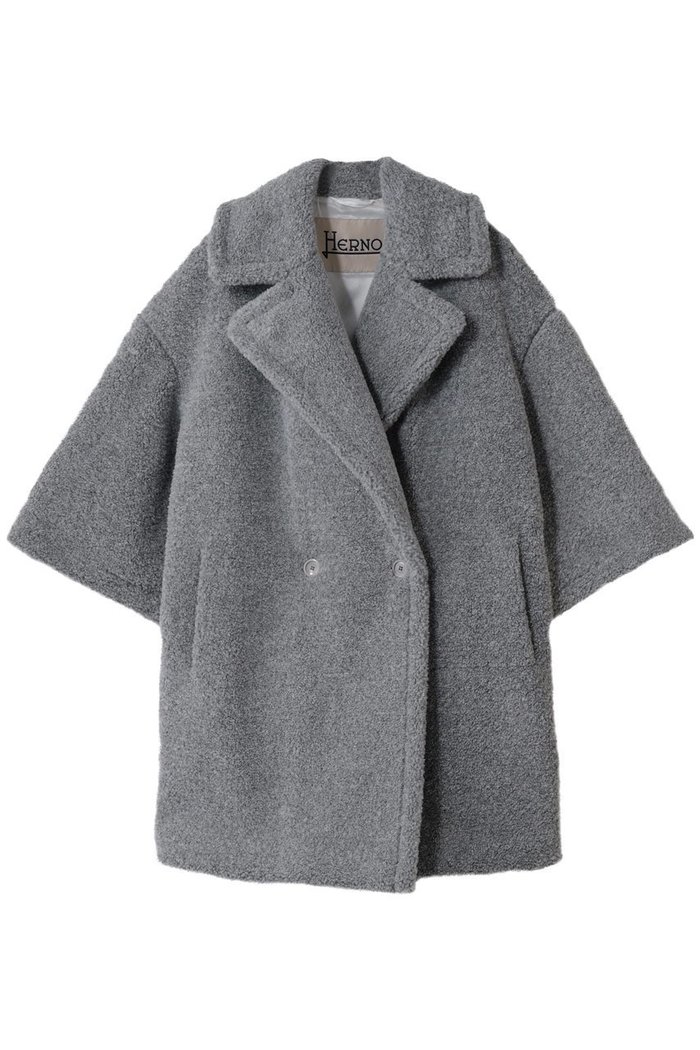 【ヘルノ/HERNO】のボアコート インテリア・キッズ・メンズ・レディースファッション・服の通販 founy(ファニー) https://founy.com/ ファッション Fashion レディースファッション Fashion for Women アウター Coat / Outerwear Collection コート・ロングコート・ピーコート Long Coats, Peacoats & More ショート Short, Short Length ポンチョ Poncho, Cape Style |ID: prp329100004885227 ipo3291000000036468657