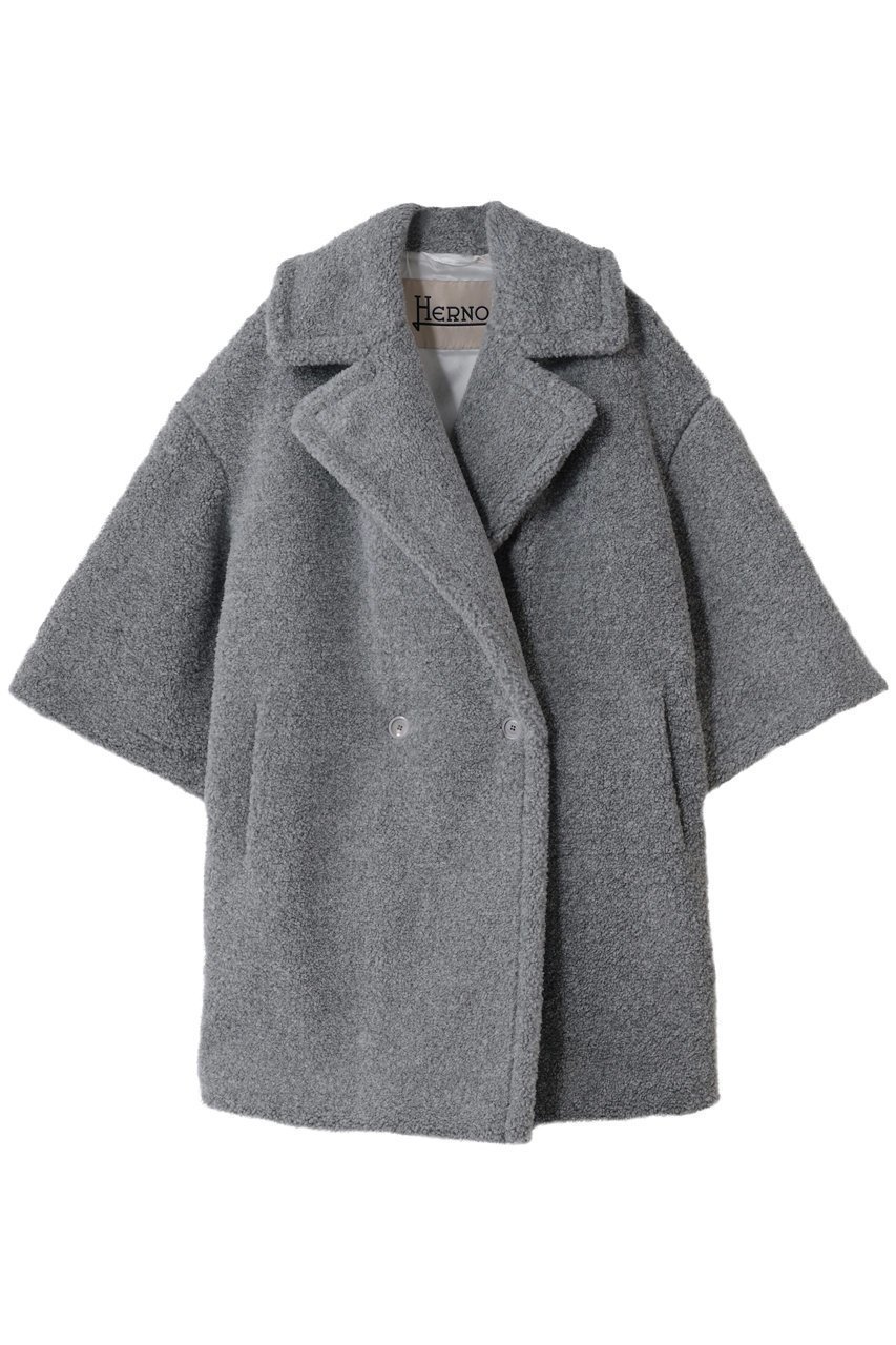 【ヘルノ/HERNO】のボアコート 人気、トレンドファッション・服の通販 founy(ファニー) 　ファッション　Fashion　レディースファッション　Fashion for Women　アウター　Coat / Outerwear Collection　コート・ロングコート・ピーコート　Long Coats, Peacoats & More　ショート　Short, Short Length　ポンチョ　Poncho, Cape Style　 other-1|ID: prp329100004885227 ipo3291000000036468657