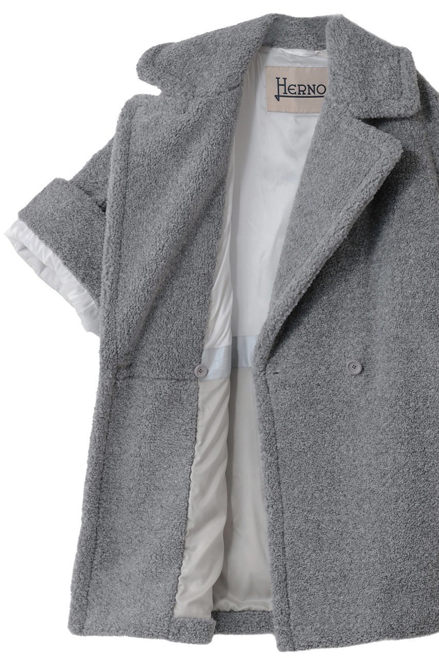 【ヘルノ/HERNO】のボアコート 人気、トレンドファッション・服の通販 founy(ファニー) 　ファッション　Fashion　レディースファッション　Fashion for Women　アウター　Coat / Outerwear Collection　コート・ロングコート・ピーコート　Long Coats, Peacoats & More　ショート　Short, Short Length　ポンチョ　Poncho, Cape Style　other-6|ID: prp329100004885227 ipo3291000000036468669